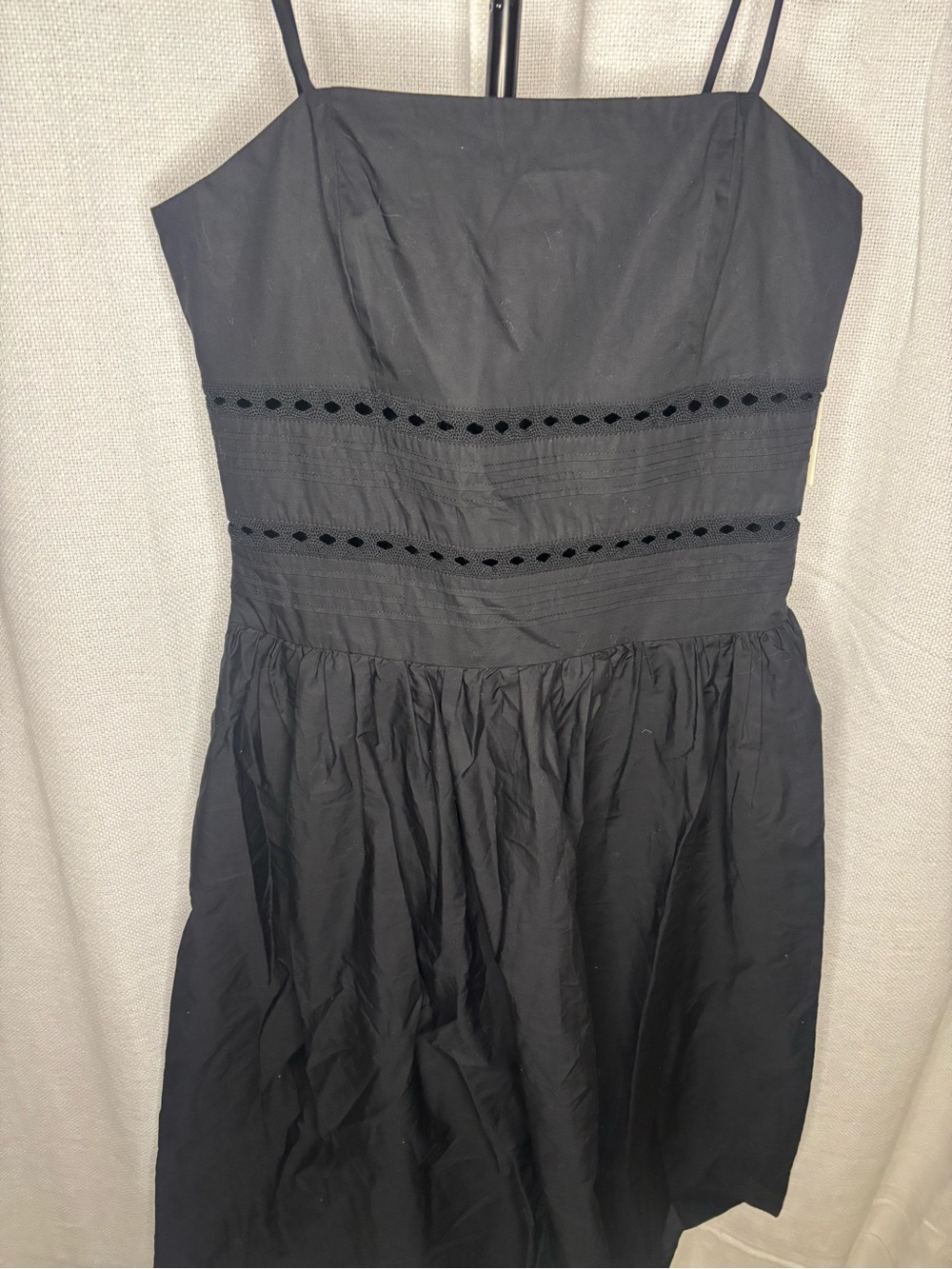 a new day Black Spaghetti-Strap Mini Dress with Cutout Waist Detail